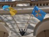 На фасаді львівської Ратуші вивісили прапор повітряних сил ЗСУ