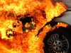 У Львові згоріла Toyota Camry