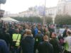 Десятки представників Нацкорпусу зібралися на пікет, щоб «зірвати передвиборчий шабаш ОПЗЖ» у Львові