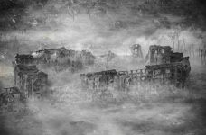 Генштаб показав руїни Бахмута, охоплені димом від обстрілів