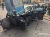 У Львові біля ТЦ «Сихів» сталася ДТП: авто вилетіло на тротуар, є постраждала